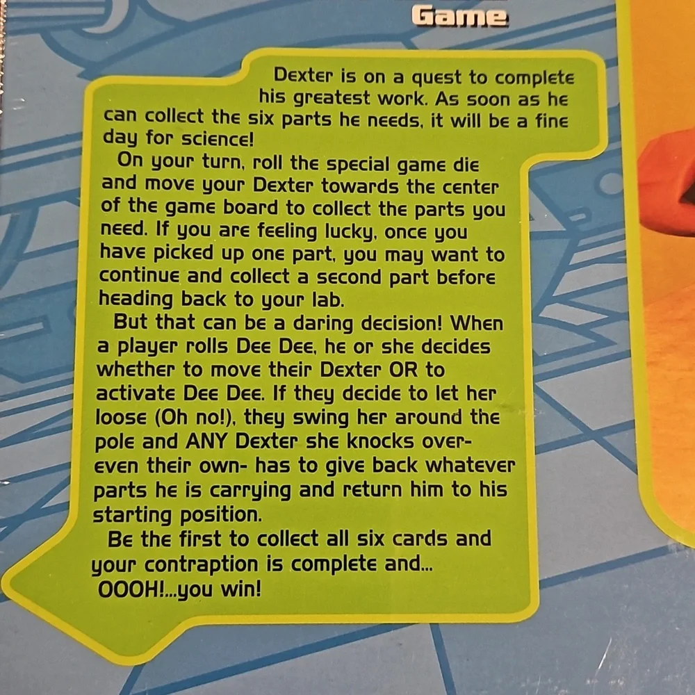 DEXTER'S LABORATORY The Incredible Invention vs. Dee Dee board game NIB - Picture 8 of 8